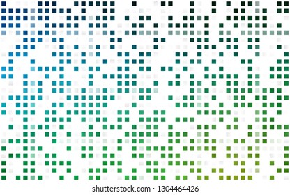 Light Blue, Green vector seamless background with rectangles. Illustration with set of colorful rectangles. Pattern for design of fabric, wallpapers.