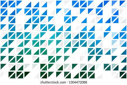Light Blue, Green vector seamless texture in triangular style. Decorative design in abstract style with triangles. Trendy design for wallpaper, fabric makers.