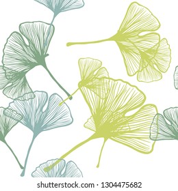 Light Blue, Green vector seamless natural background with leaves. New colorful illustration in doodle style with leaves. Pattern for trendy fabric, wallpapers.