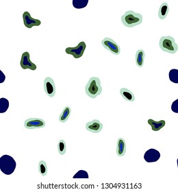 Light Blue, Green vector seamless background with bubbles. Illustration with set of shining colorful abstract circles. Pattern for design of fabric, wallpapers.