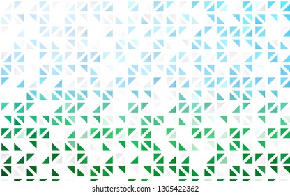 Light Blue, Green vector seamless texture in triangular style. Abstract gradient illustration with triangles. Pattern for trendy fabric, wallpapers.