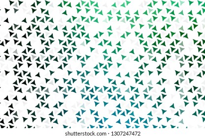 Light Blue, Green vector seamless cover in polygonal style. Glitter abstract illustration with triangular shapes. Pattern for design of window blinds, curtains.