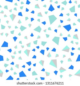 Light Blue, Green vector seamless, isometric texture with triangular style. Modern abstract illustration with colorful triangles. Pattern for trendy fabric, wallpapers.