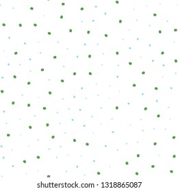 Light Blue, Green vector seamless texture with disks. Abstract illustration with colored bubbles in nature style. Pattern for design of fabric, wallpapers.