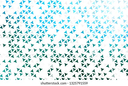 Light Blue, Green vector seamless cover in polygonal style. Beautiful illustration with triangles in nature style. Design for textile, fabric, wallpapers.