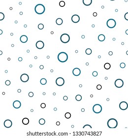 Light Blue, Green vector seamless background with bubbles. Modern abstract illustration with colorful water drops. Pattern can be used as texture of wallpapers.