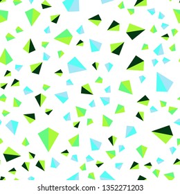 Light Blue, Green vector seamless, isometric pattern with polygonal style. Abstract gradient illustration with triangles. Template for business cards, websites.