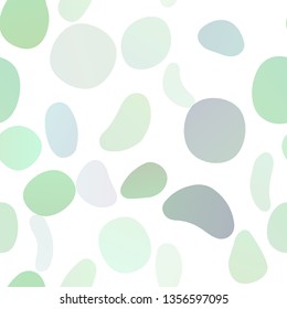 Light Blue, Green vector seamless pattern with spheres. Abstract illustration with colored bubbles in nature style. Pattern for design of fabric, wallpapers.