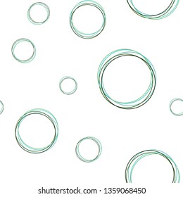Light Blue, Green vector seamless cover with spots. Illustration with set of shining colorful abstract circles. Design for wallpaper, fabric makers.