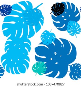 Light Blue, Green vector seamless doodle layout with leaves. An elegant bright illustration with leaves in Natural style. Design for textile, fabric, wallpapers.