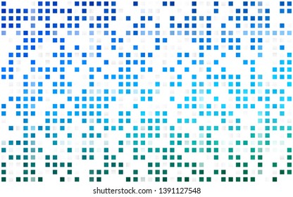 Light Blue, Green vector seamless template with crystals, rectangles. Decorative design in abstract style with rectangles. Template for business cards, websites.