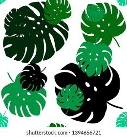 Light Blue, Green vector seamless doodle texture with leaves. Decorative illustration with doodles on abstract template. Design for textile, fabric, wallpapers.