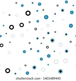Light Blue, Green vector seamless pattern with spheres. Beautiful colored illustration with blurred circles in nature style. Trendy design for wallpaper, fabric makers.
