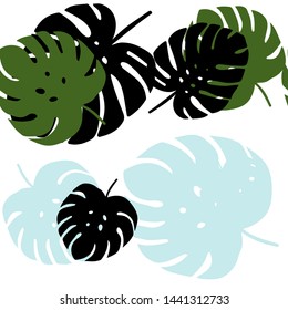 Light Blue, Green vector seamless abstract background with leaves. Brand new colored illustration in blurry style with leaves. Pattern for design of fabric, wallpapers.