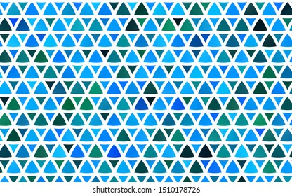 Light Blue, Green vector seamless background with triangles. Abstract gradient illustration with triangles. Pattern for trendy fabric, wallpapers.
