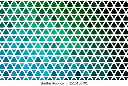 Light Blue, Green vector seamless background with triangles. Illustration with set of colorful triangles. Trendy design for wallpaper, fabric makers.