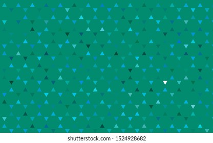 Light Blue, Green vector seamless template with crystals, triangles. Modern abstract illustration with colorful triangles. Template for business cards, websites.