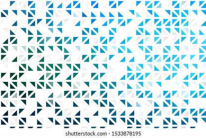 Light Blue, Green vector seamless background with triangles. Abstract gradient illustration with triangles. Pattern for trendy fabric, wallpapers.