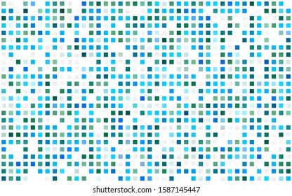 Light Blue, Green vector seamless layout with lines, rectangles. Abstract gradient illustration with rectangles. Pattern for design of window blinds, curtains.