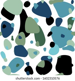 Light Blue, Green vector seamless pattern with spheres. Blurred decorative design in abstract style with bubbles. Texture for window blinds, curtains.