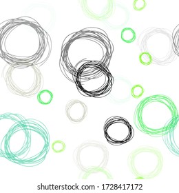 Light Blue, Green vector seamless layout with circle shapes. Modern abstract illustration with colorful water drops. Design for textile, fabric, wallpapers.