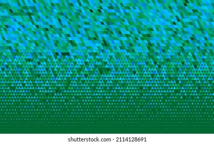 Light Blue, Green vector seamless texture in triangular style. Glitter abstract illustration with triangular shapes. Trendy design for wallpaper, fabric makers.