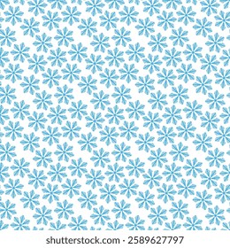 Light Blue, Green vector seamless pattern with christmas snowflakes. Colorful decorative design in xmas style with snow. Pattern for trendy fabric, wallpapers.