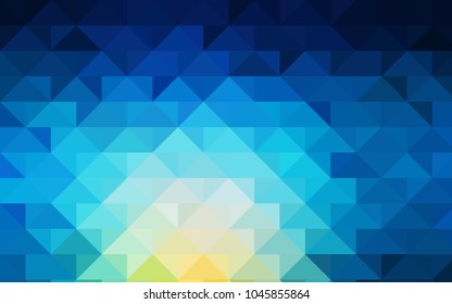 Light Blue, Green vector shining triangular background. Creative illustration in halftone style with gradient. Brand-new design for your business.