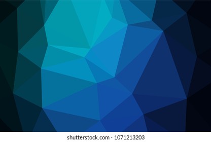 Light Blue, Green vector shining triangular cover. Creative geometric illustration in Origami style with gradient. A completely new template for your business design.
