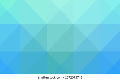 Light Blue, Green vector shining triangular cover. Glitter abstract illustration with an elegant design. A new texture for your design.