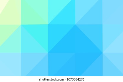 Light Blue, Green vector shining triangular layout. Glitter abstract illustration with an elegant design. A completely new design for your business.