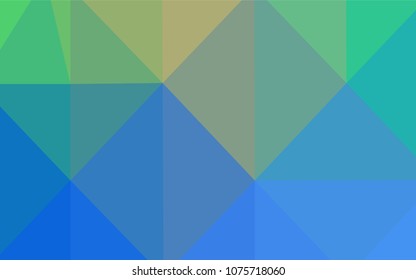 Light Blue, Green vector shining triangular layout. Colorful illustration in abstract style with gradient. Brand-new style for your business design.