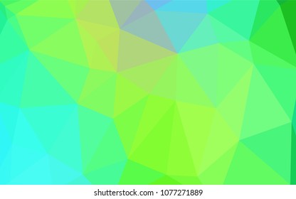 Light Blue, Green vector shining triangular backdrop. Shining colored illustration in a new style. Brand-new design for your business.