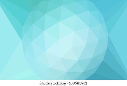 Light Blue, Green vector shining triangular cover with a gem in a centre. Colorful illustration with gradient. Textured pattern for your backgrounds.