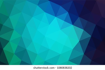 Light Blue, Green vector shining triangular layout. Shining polygonal illustration, which consist of triangles. That new template can be used for your brand book.