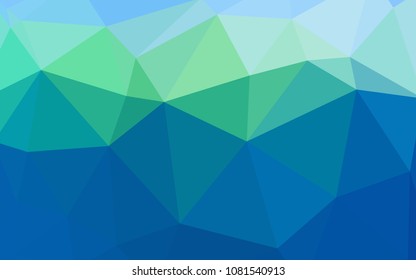 Light Blue, Green vector shining triangular cover. Triangular geometric sample with gradient.  Pattern for a brand book's backdrop.