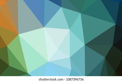 Light Blue, Green vector shining triangular layout. Glitter abstract illustration with an elegant triangles. New template for your brand book.