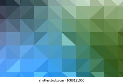 Light Blue, Green vector shining triangular backdrop. Colorful abstract illustration with triangles. New template for your brand book.