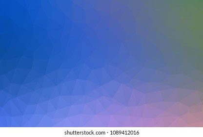 Light Blue, Green vector shining triangular layout. Glitter abstract illustration with an elegant triangles. Polygonal design for your web site.
