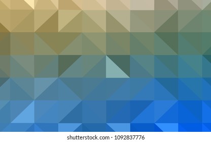 Light Blue, Green vector shining triangular layout. Colorful illustration in polygonal style with gradient. New template for your brand book.