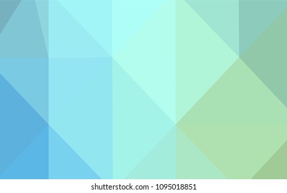 Light Blue, Green vector shining triangular layout. Elegant bright polygonal illustration with gradient. Brand-new style for your business design.