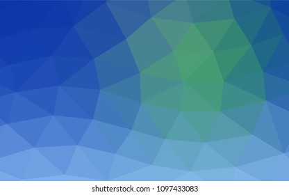 Light Blue, Green vector shining triangular pattern. A sample with polygonal shapes. A completely new design for your business.