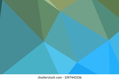 Light Blue, Green vector shining triangular backdrop. Modern abstract illustration with triangles. Brand new design for your business.