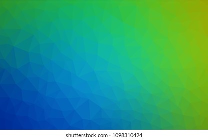 Light Blue, Green vector shining triangular cover. Colorful abstract illustration with triangles. Brand new design for your business.