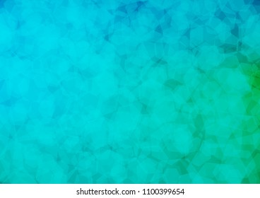 Light Blue, Green vector shining hexagonal template. Colorful illustration in abstract style with gradient. The polygonal design can be used for your web site.