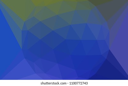Light Blue, Green vector shining triangular layout with a gem in a centre. Modern abstract illustration with triangles. Polygonal design for your web site.
