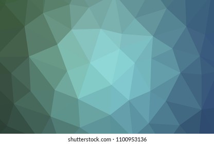 Light Blue, Green vector shining triangular cover. A completely new color illustration in a polygonal style. Completely new template for your banner.