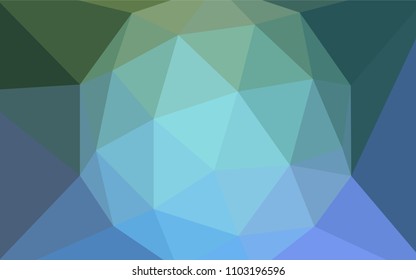 Light Blue, Green vector shining triangular cover. Colorful illustration in polygonal style with gradient. Polygonal design for your web site.