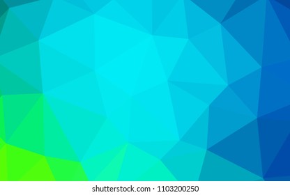 Light Blue, Green vector shining triangular layout. Modern abstract illustration with triangles. Completely new template for your banner.