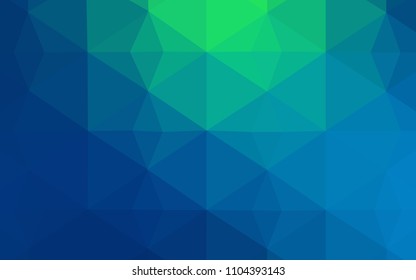 Light Blue, Green vector shining triangular cover. Modern abstract illustration with triangles. A completely new design for your leaflet.